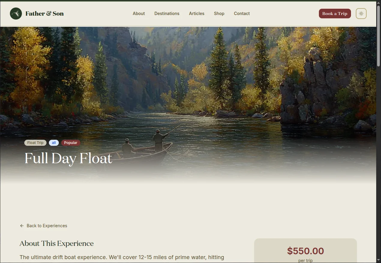 Fly Fishing Guide Booking Platform — screenshot 4