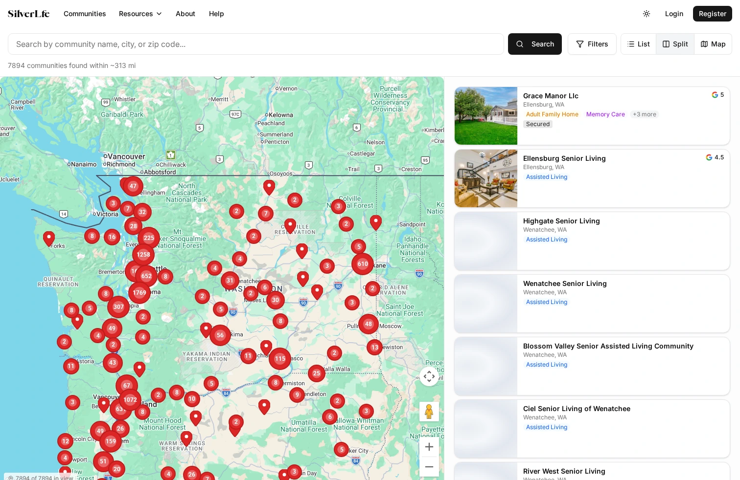 Memory Care & Assisted Living Search Platform — screenshot 1
