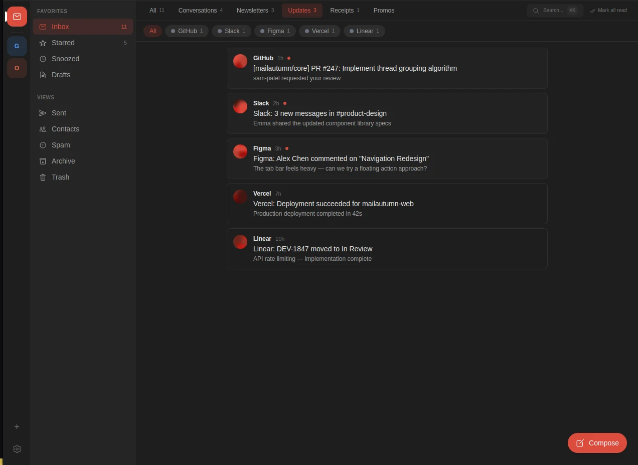 Mailautumn email client — screenshot 7